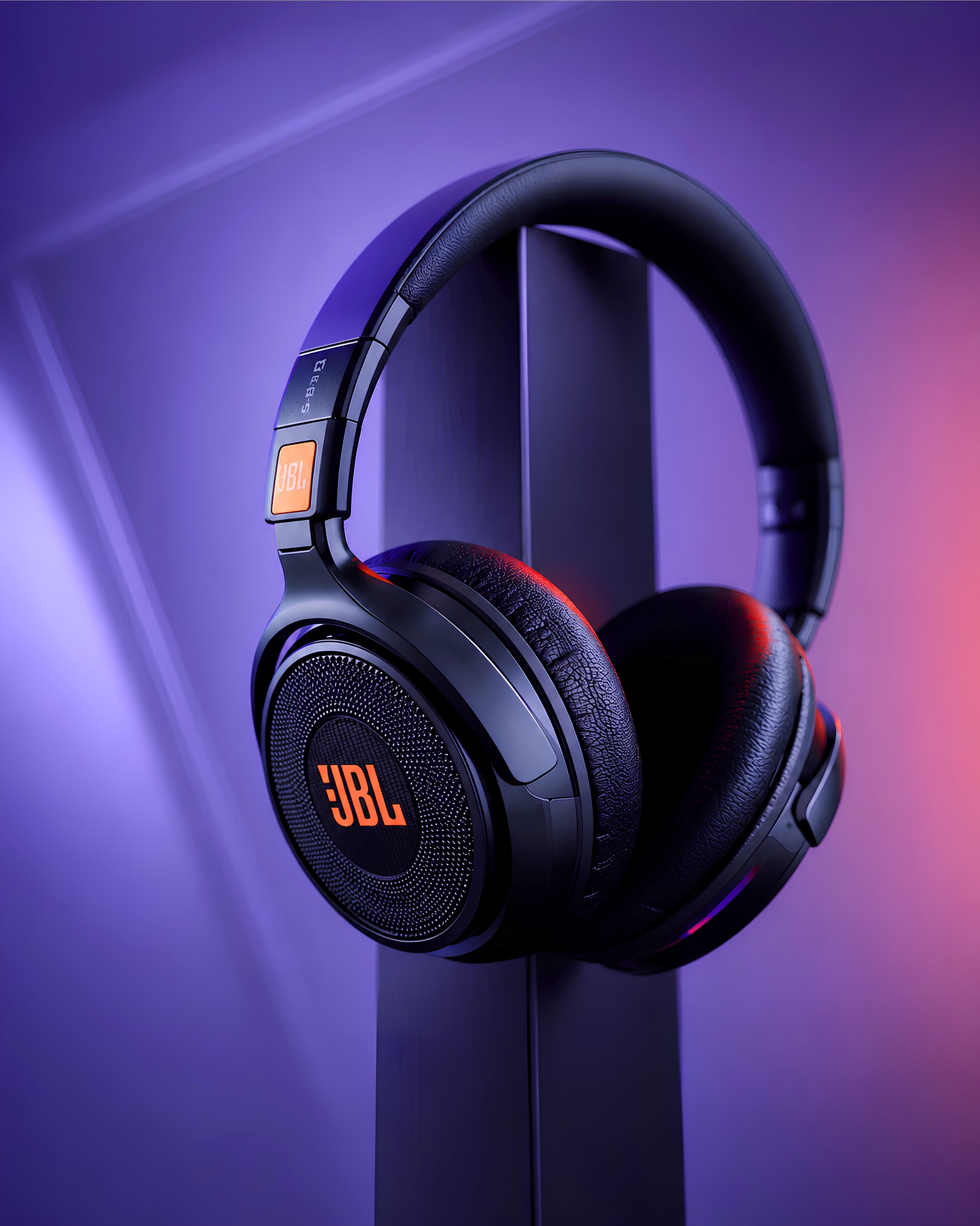 Over-ear wireless headphones with padded cups and a folded headband